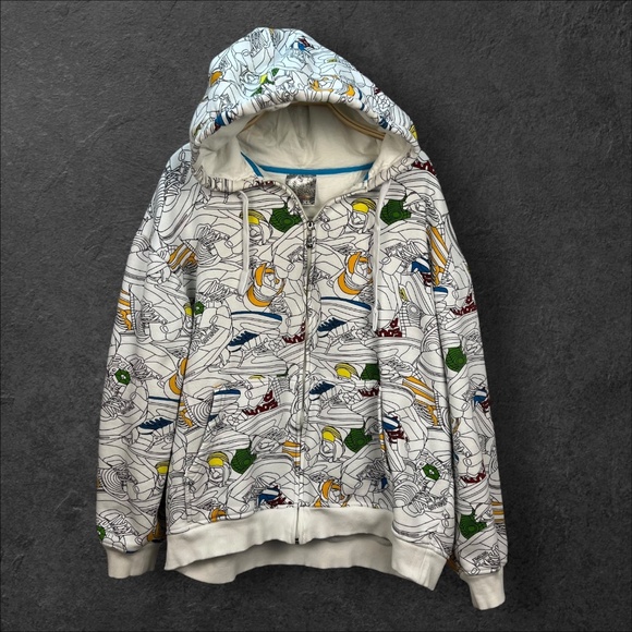 Vintage Y2K Southpole Hoodie AOP Sneaker Streetwear Grunge Sweatshirt Skater XL - Picture 1 of 16